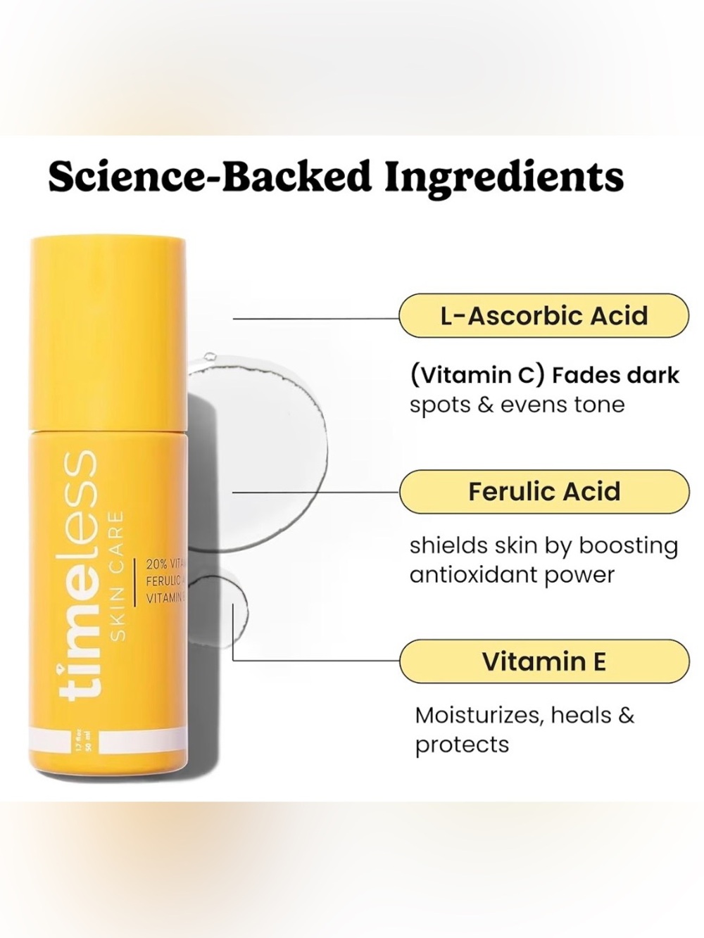 TIMELESS Skincare - 20% VITAMIN C + E FERULIC ACID SERUM - 1.7 fl oz NEW✨